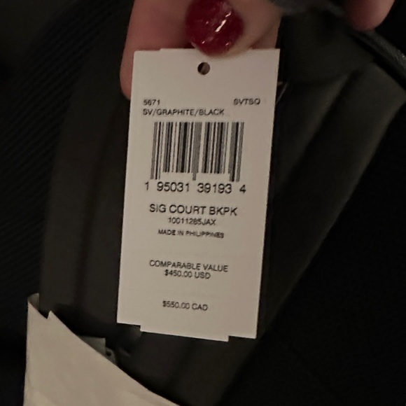 NWT Coach Signature Black and Gray Backpack - Picture 2 of 6